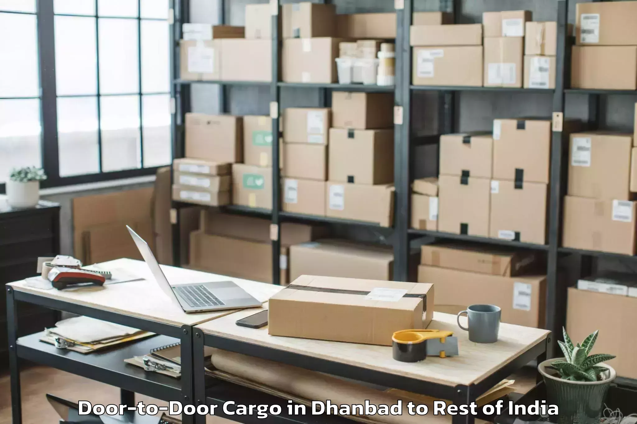 Leading Dhanbad to Geku Door To Door Cargo Provider